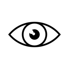 Eye icon. Symbol of vision. Linear vector pictogram.