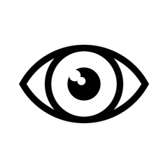 Eye icon. Symbol of vision. Linear vector pictogram.