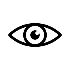 Eye icon. Symbol of vision. Linear vector pictogram.