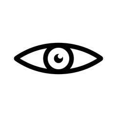 Eye icon. Symbol of vision. Linear vector pictogram.