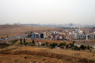 Return home in the evening hours in Turkey's capital Ankara trying to move cars in heavy traffic