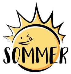 Sommer Sonne Logo Icon Symbol isoliert