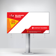 Billboard banner, modern design for outdoor advertising, template for posting photos and text, graphic background vector