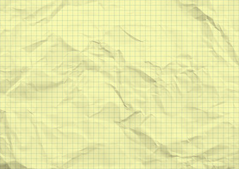 Creased graph paper texture background.