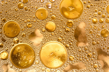 Colourful oil ink bubbles and drops. Abstract template mixed texture background. Wallpaper pattern.