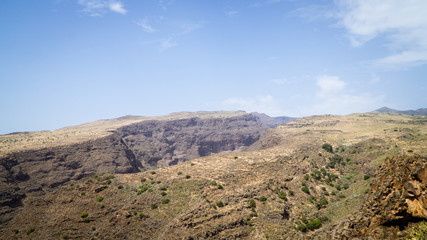 landscape with mountains and blue sky
