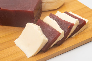 Brazilian Minas Cheese with Goiabada, Guava Dessert.