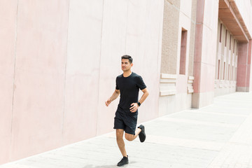 Fototapeta na wymiar Running Is Part Of His Daily Routine