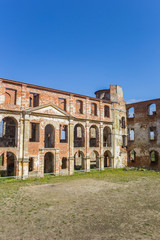 Fototapeta na wymiar Ruins at the courtyard of the abbey in Dargun, Germany