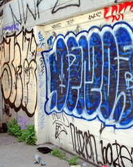 Graffiti on Wall and Garage Door