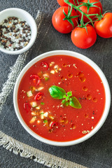 Portion of gazpacho