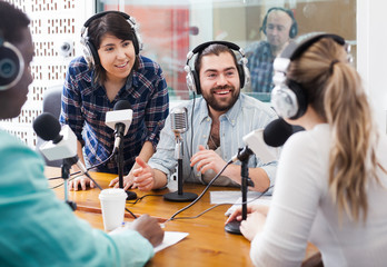 Fine presenters of different nationalities