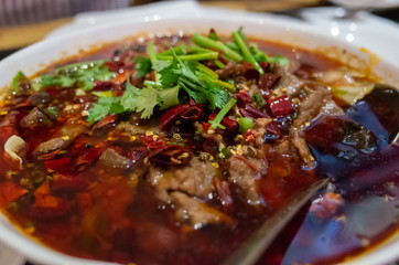 Sze Chuan Spicy Hot Pot Beef Dish