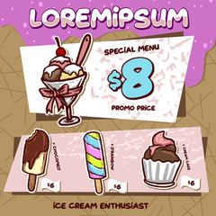 ice cream brochure design