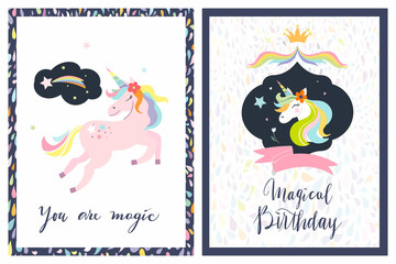 Unicorn greeting cards