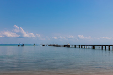 Fototapeta na wymiar View to place called Tarnmayom Pier. East coast of Koh Chang island, Thailand