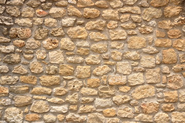 Big yellow wall from stone bricks