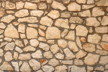 Big yellow wall from stone bricks