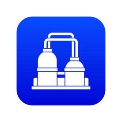 Obraz premium Oil processing factory icon digital blue for any design isolated on white vector illustration