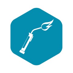 Welding torch icon in simple style isolated vector illustration