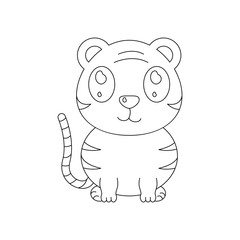 Tiger of toy icon for baby gift