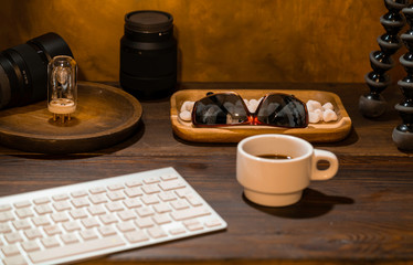 computer and coffee photographer time relax