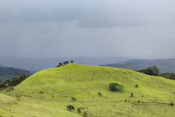 landscape with mountains and clouds