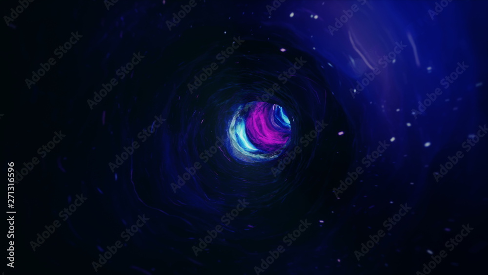 Canvas Prints seamless travel through a wormhole through time and space filled with millions of stars and nebulae.