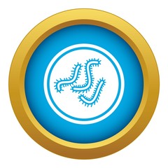 Lot of bacteria icon blue vector isolated on white background for any design