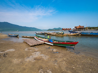 Boats at Hue in Vietnam