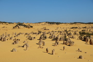 Limestone formation at Pinnacles Desert in Western Australia