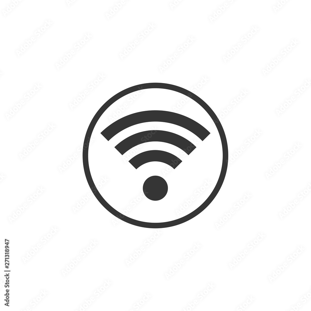 Poster wifi icon vector. wifi signal sign modern web icon. wireless logo design inspiration