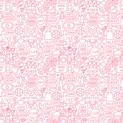 Street Signs Line Seamless Pattern