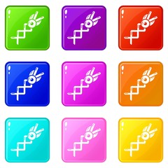 Spring shear icon. Simple illustration of spring shear vector icon for web.
