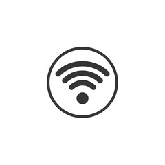 Wifi icon vector. Wifi signal sign modern web icon. wireless logo design inspiration