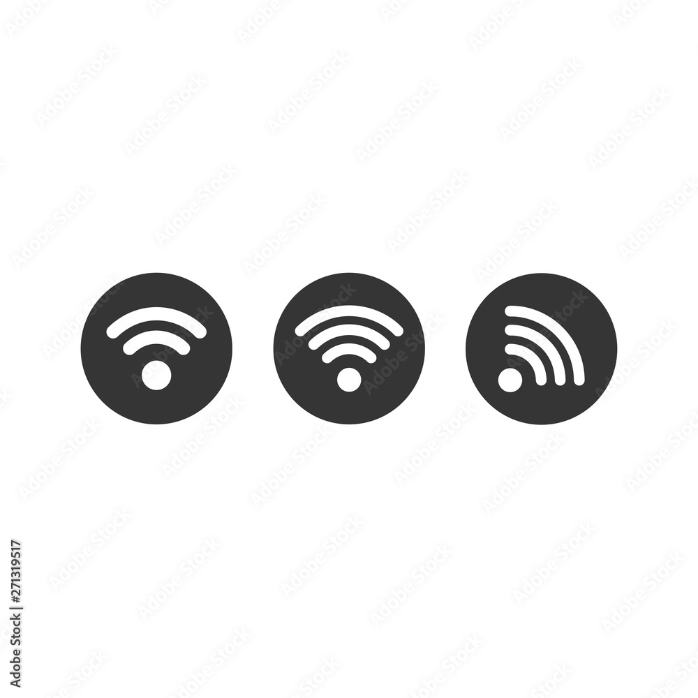 Aufkleber wifi set icon vector. wifi signal sign modern web icon. wireless logo design inspiration