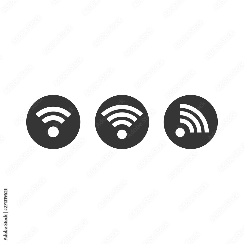 Aufkleber wifi set icon vector. wifi signal sign modern web icon. wireless logo design inspiration