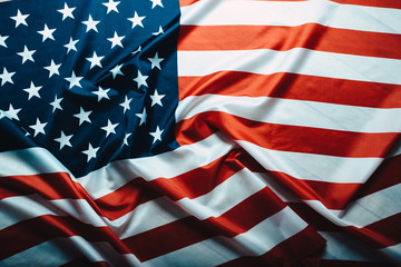 United States of America flag. Image of the american flag flying in the wind.