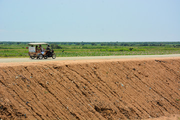 Obraz premium A view of Floating village in Siem Reap, Cambodia