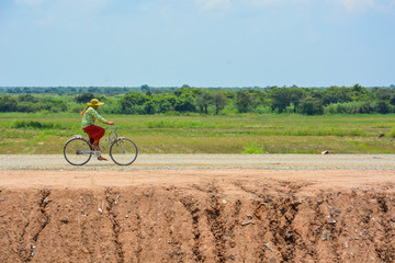 A view of Floating village in Siem Reap, Cambodia