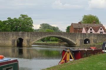 Fototapeta na wymiar Abingdon bridge on the River Thames - Oxfordshire, England, UK