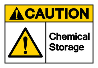 Caution Chemical Storage Symbol Sign ,Vector Illustration, Isolate On White Background Label. EPS10