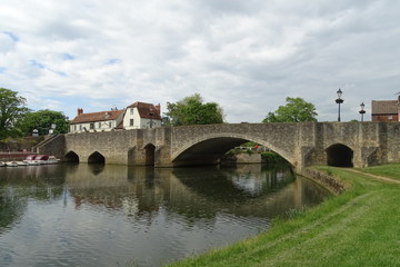 Fototapeta na wymiar Abingdon bridge on the River Thames - Oxfordshire, England, UK