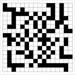 Crossword Pixel Pattern Vector Illustration