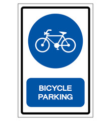 Bicycle Parking Symbol Sign, Vector Illustration, Isolate On White Background Label .EPS10