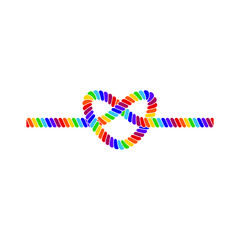 Rainbow Rope Border Frame Colored LGBT Pride for Lesbian Gay Bisexual and Transgender Design Element