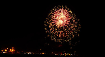 Real colorful fireworks