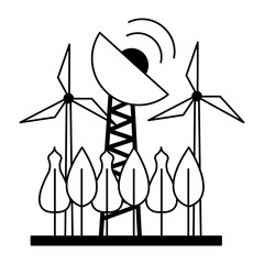 renewable energy antenna vector illustration