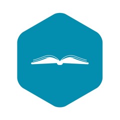 Open book icon. Outline open book vector icon for web design isolated on white background