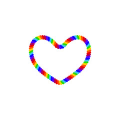 Rainbow Rope Border Frame Colored LGBT Pride for Lesbian Gay Bisexual and Transgender Design Element